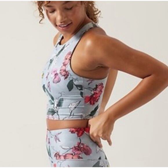 Athleta Workout Set Conscious Crop Tank & Elation Tights Sz.3x Retail $163 Iris - Picture 2 of 6